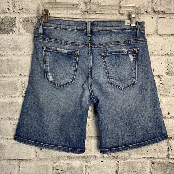KanCan Estilo Jorts Distressed Denim Bermuda Jean Shorts - Picture 5 of 8